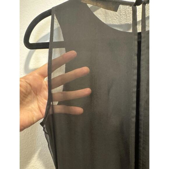 Zara Women’s Size Small Sheer Back Wide Leg Velvet Jumpsuit Glam Evening Party - Picture 5 of 7